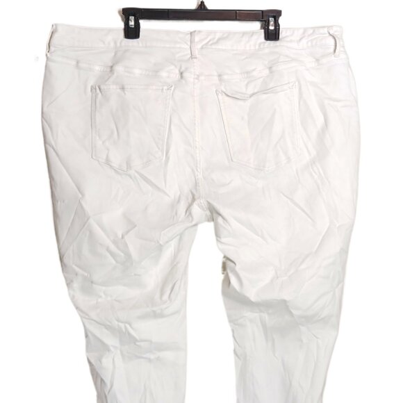 A.N.A. Skinny Jeans Womens 24W Ivory Mid Rise Raw Crop 90s Y2K Stretch Denim - Picture 4 of 4